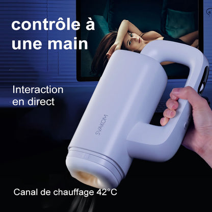 GAVIN 5 Télescopique 10 Vibration Chauffage masturbation masculine