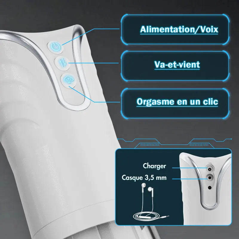 3 en 1 Masturbateur Cup automatique vocal 4 va-et-vient Acmejoy